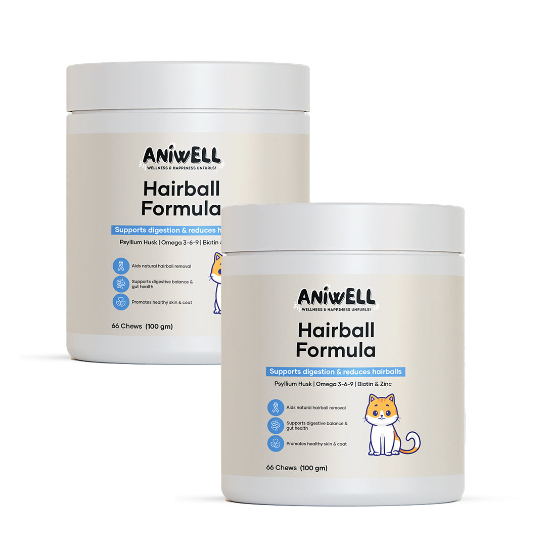 Aniwell Hairball Formula – Hairball Management with Omega-3s & Biotin for Cats