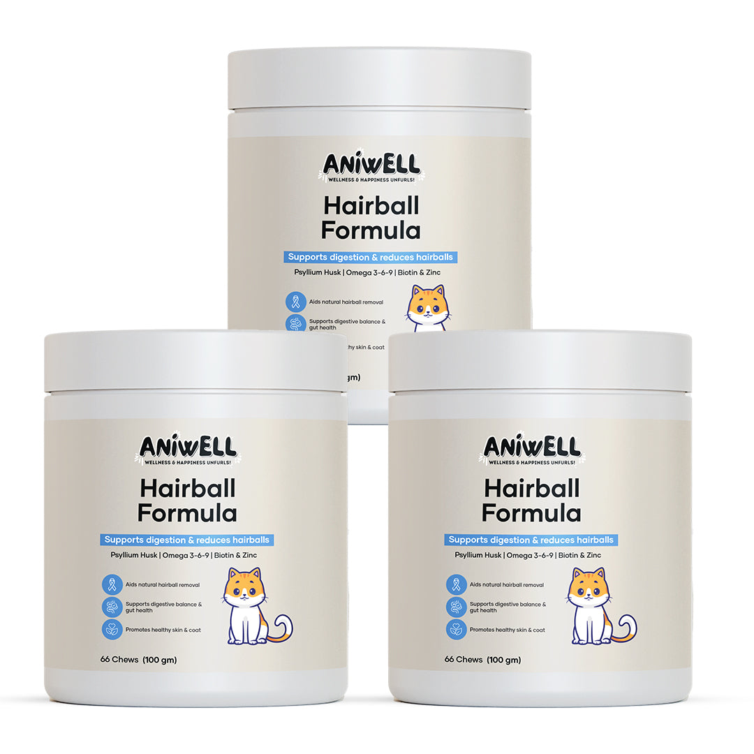 Aniwell Hairball Formula – Hairball Management with Omega-3s & Biotin for Cats