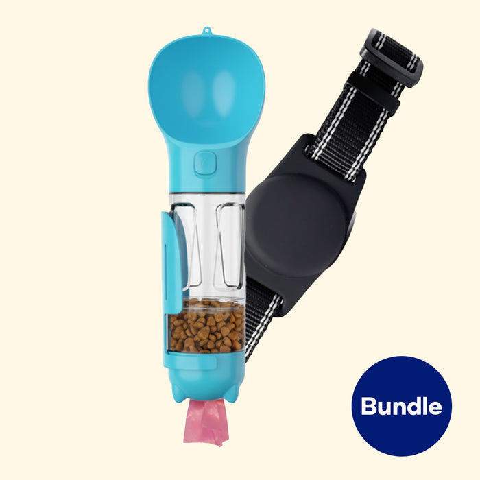Aniwell Travel Essentials Duo – 4-in-1 Water Bottle + Smart Locator for Pets