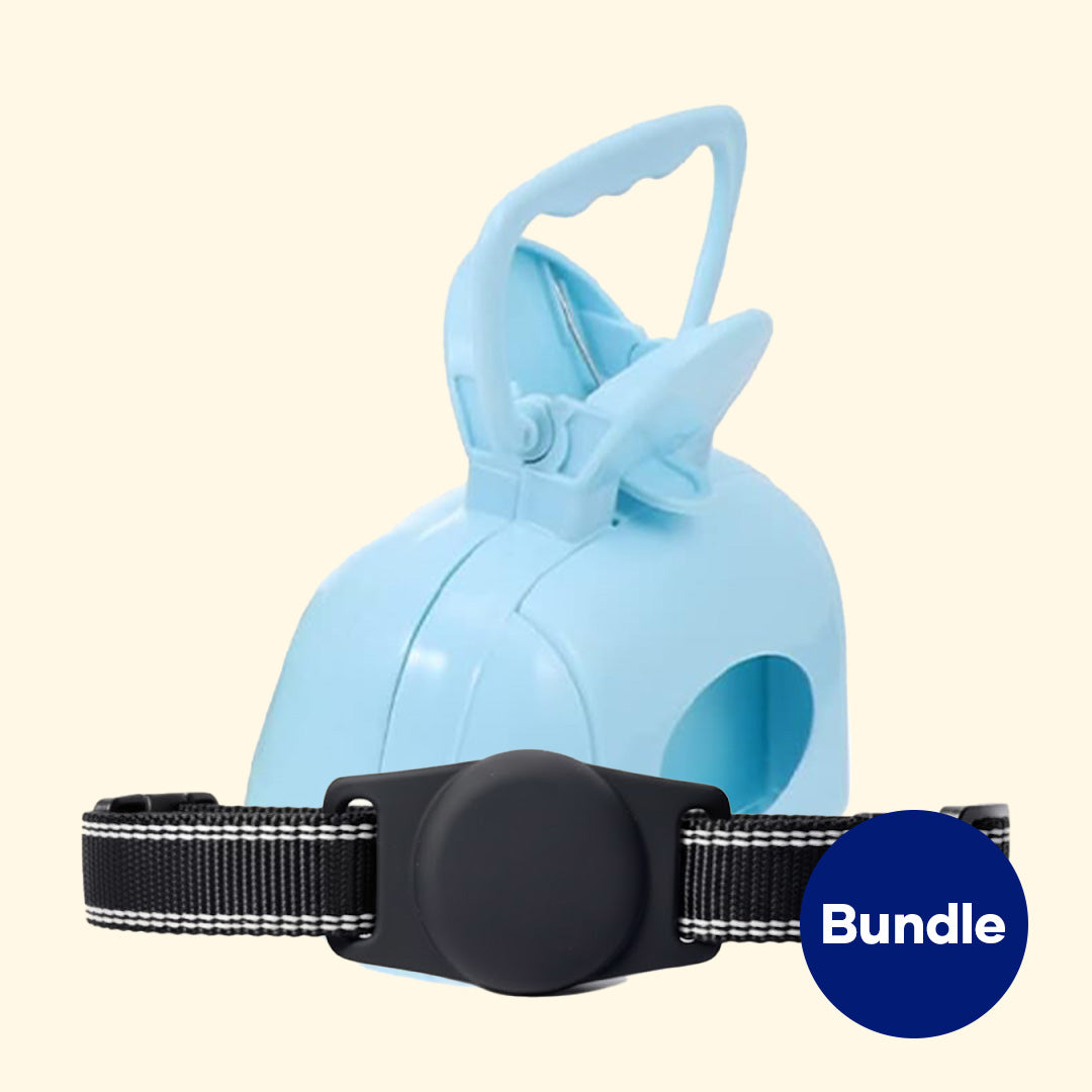 Aniwell Daily Walk Kit – Poop Bag Dispenser & Scooper + Pet Locator for Stress-Free Walks