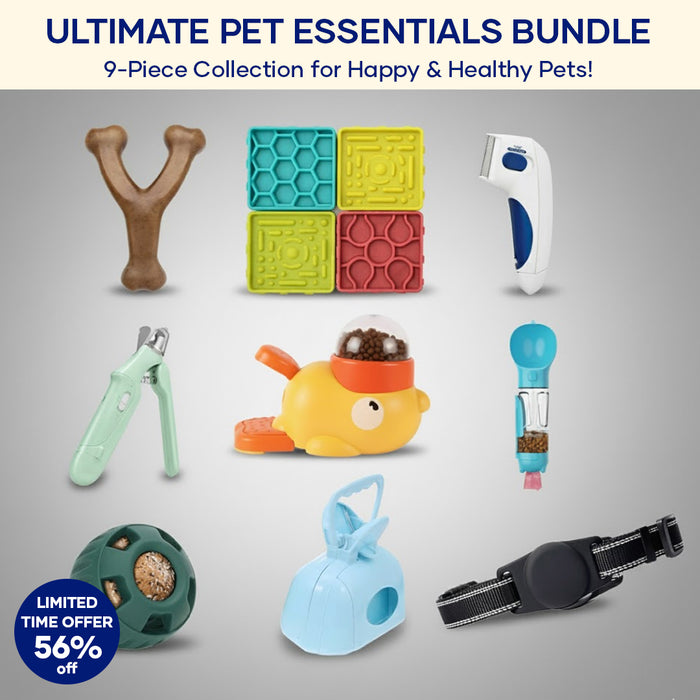 Aniwell Ultimate Pet Essentials Bundle: 9-Piece Accessories Collection for Happy & Healthy Pet