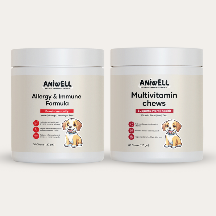 Total Health & Immunity Pack: Allergy & Immunity Formula + Multivitamin Chews for Overall Health
